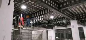 浦东一商场梁，楼板碳纤维加固施工